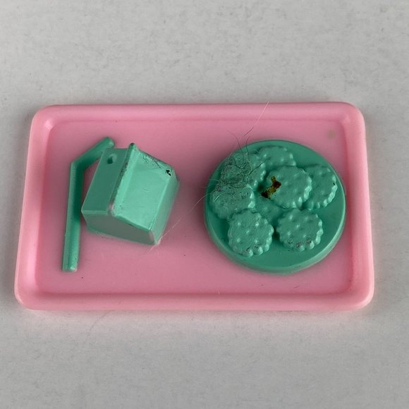 Barbie Pink Rectangular Food Meal Tray Kids Toy Playset Accessory - Picture 2 of 6